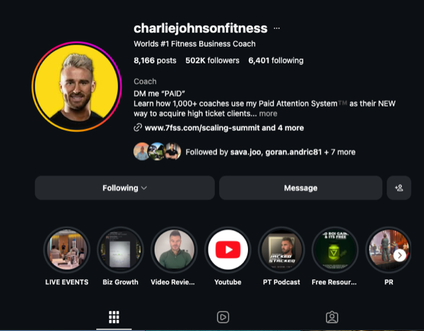 Charlie Johnson, klijent agencije